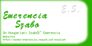 emerencia szabo business card